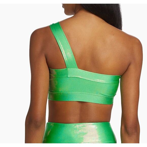 Heroine Sport Green One-Shoulder Sports Bra - Picture 2 of 10